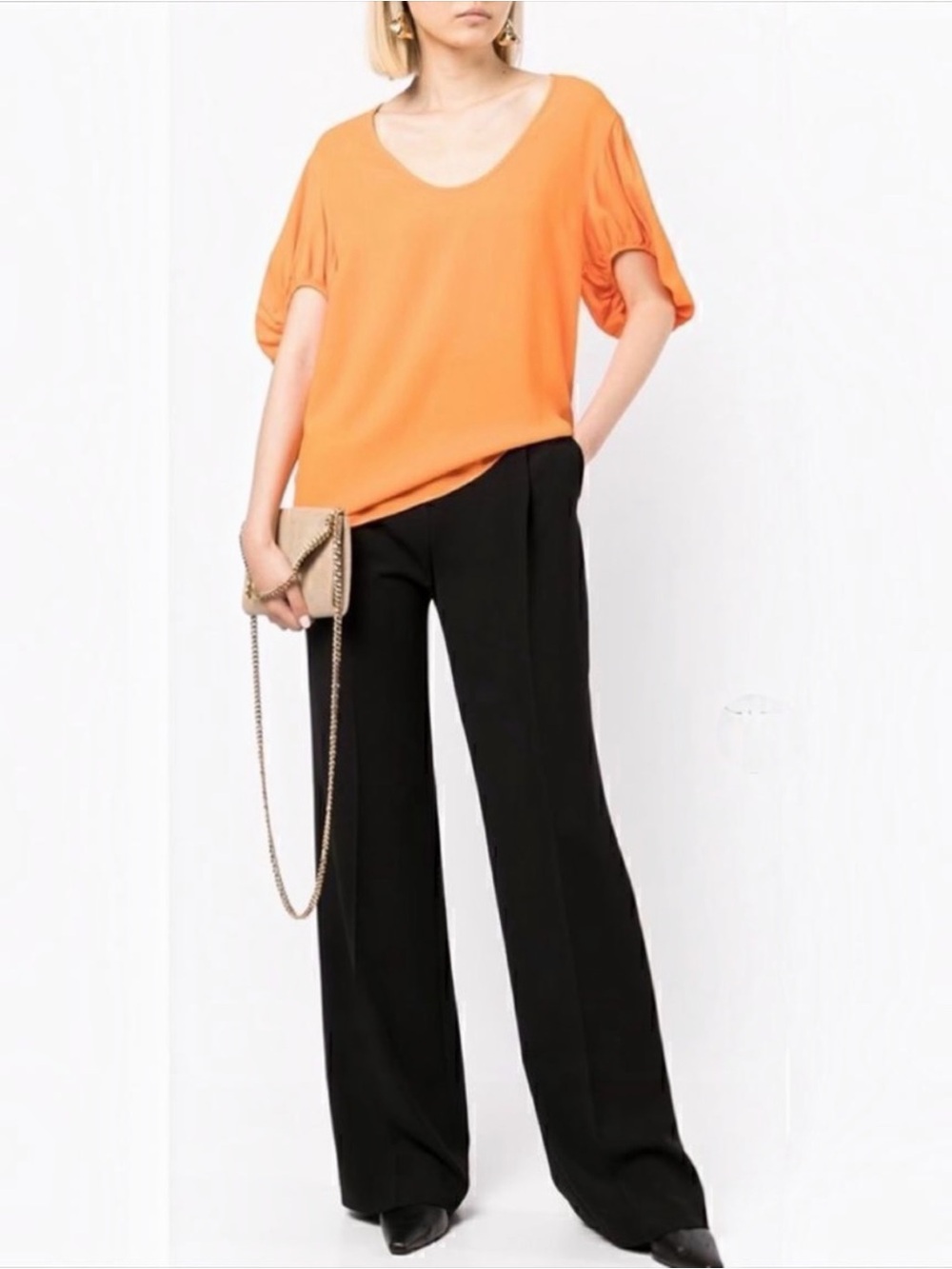 STELLA MCCARTNEY Puff Sleeve Blouse Top short sleeve